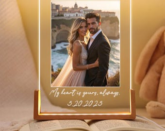 Peronalized Photo Night Light,Anniversary Gift,Photo Collage LED Light,Wedding Gift for Couple,Valentines Day Gift,Gift for Her Him Friends