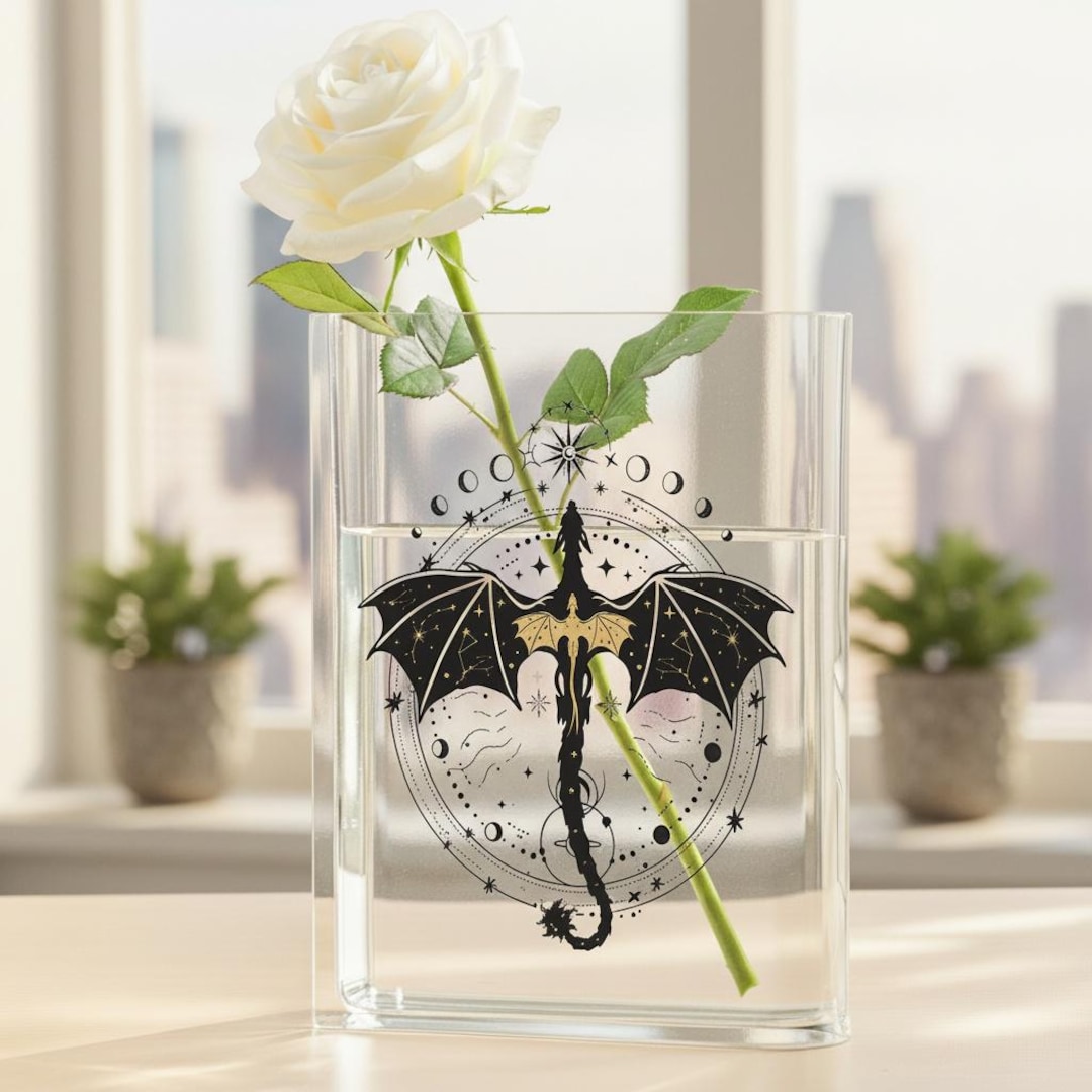Basgiath War College Acrylic Book Vase, Fourth Wing Flower Vase, Book ...