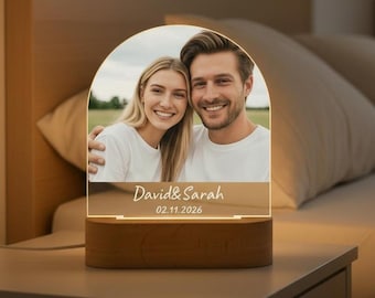 Peronalized Photo Night Light,Anniversary Gift,Photo Collage LED Light,Wedding Gift for Couple,Valentines Day Gift,Gift for Her Him Friends