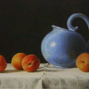 Fruit & Pitcher Still Life, ACEO Limited Edition Giclee Print, ACEO only or Matted to 5 x 7, by Sheila Cantrell, Still Life