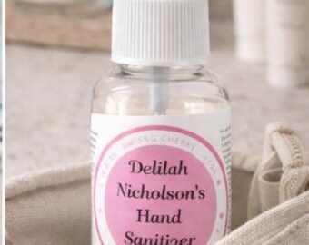 Personalised Hand Sanitiser Spray 45ml | CustomScent,  Name, Photo or Logo | Kids School Spray, Party Favours, Gift Idea UK