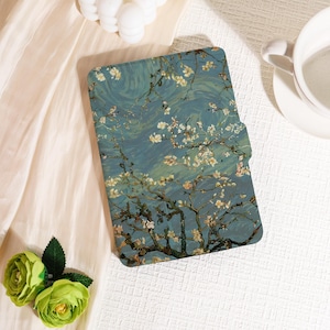 Kindle-skal med mandelblommor i van Gogh-stil, Kindle Paperwhite 2025-skal, Kobo Clara Bow-skal, Kindle 12:e/2024 (6")-skal, konstnärligt för konstälskare