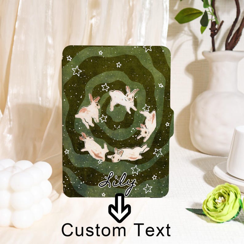 Spiral Rabbits Starry Night Kindle Case, Kindle Paperwhite 2025 Case ...