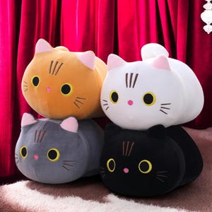 Mini Soft Cartoon Animal Pillow – Cute Cat Plush Toy, Stuffed Gift for Kids, Perfect for Birthdays & Cozy Home Decor