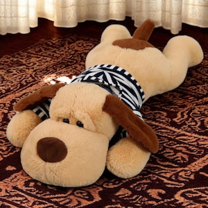 Giant Soft Dog Plush Pillow – Stuffed Animal Long Sleep Cushion, Cute Gift for Girlfriend or Kids Room Decor