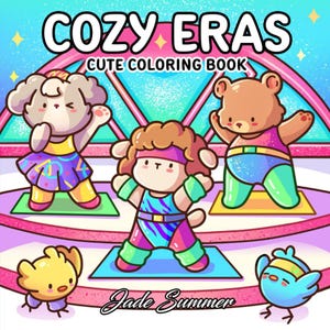 Kolorowanka Cozy Eras dla dorosłych i nastolatków | Nostalgiczne postacie | Pobierz PDF