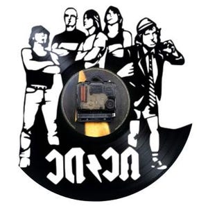 AC/DC Vinyl Record Wall Clock - Etsy