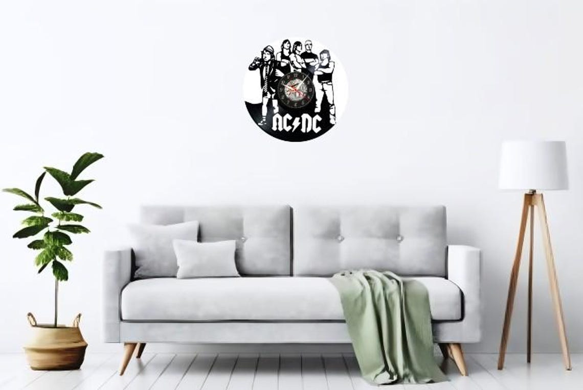 AC/DC Vinyl Record Wall Clock - Etsy