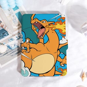 Charizard Pokémon Kindle-hoesje aangepast voor Paperwhite 1/2/3/4, Kindle Paperwhite-hoesje, Kindle 12e generatie, Paperwhite 6"/7", cadeau voor hem
