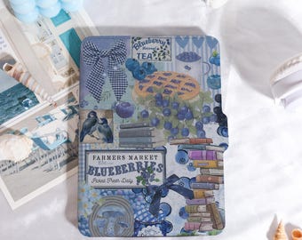 Blueberry Collage Kindle Case Customized for Paperwhite 1/2/3/4, Kobo Cover, Kindle Paperwhite Case, Kindle 12th Gen, Paperwhite 6"/7"
