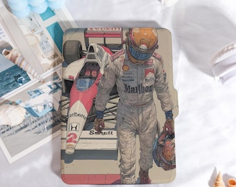 Custodia Kindle personalizzata con motivo Formula Racing Driver per Paperwhite 1/2/3/4, custodia Kindle Paperwhite, Kindle 12a generazione, Paperwhite 6"/7", regalo per lui