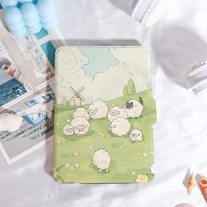 Cute Carton Sheeps Kindle Case Customized for Paperwhite 1/2/3/4, Kobo Cover, Kindle Paperwhite Case, Kindle 12th Gen, Paperwhite 6&quot;/7&quot;