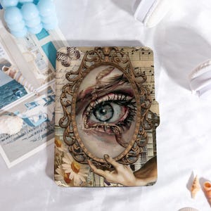Retro Gorgeous Eye Kindle Case Customized for Paperwhite 1/2/3/4, Kobo Cover, Kindle Paperwhite Case, Kindle 12th Gen, Paperwhite 6&quot;/7&quot;