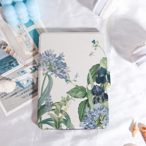 Watercolor Floral Kindle Case Customized for Paperwhite 1/2/3/4, Kobo Cover, Kindle Paperwhite Case, Kindle 12th Gen, Paperwhite 6&quot;/7&quot;