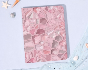 Pink Marble Geometric 2024iPad7/8/9/10 Air Mini3/5/6th Gen Pro11/12.9"Inch Cover Flip Book Case Pencil Holder Auto Wake/Sleep,Gift for Her