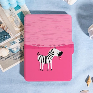Kindle-hoesje met roze graslanden en zebra's, speciaal ontworpen voor Paperwhite 1/2/3/4, Kobo-hoes, Kindle Paperwhite-hoesje, Kindle 12e generatie, Paperwhite 6"/7"