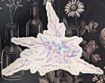 Pegatina holográfica de Gundam Anime Mecha: regalo impermeable para amantes del anime