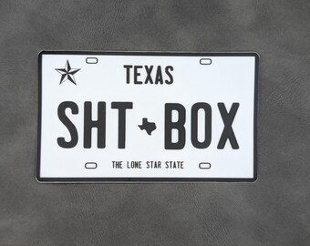 Pegatina de matrícula Sht Box Texas para amantes de los coches y del JDM