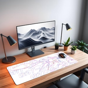 Anime Mecha  XXL Desk Mat Or Playmat for Gamers or Office - Japanese Robot Space Colony Fighter - Perfect Gift for Mecha Lovers