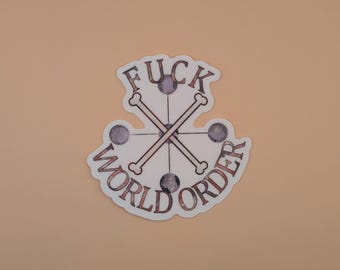 Pegatina de acuarela para amantes del anime One Piece World Order