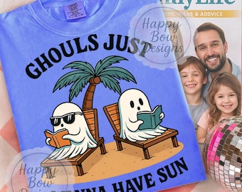 Ghouls Want Some Sun PNG Digital Download Funny Summerween Sublimation Design for Halloween Shirt Spooky Season Beach Cricut Craft Gift