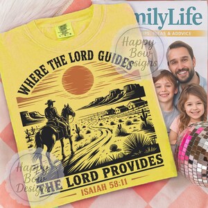 The Lord Provides PNG, Vintage Christian PNG, Faith Based Bible Verse PNG, Retro Scripture Shirt Design for Fall Outfits, Digital Download