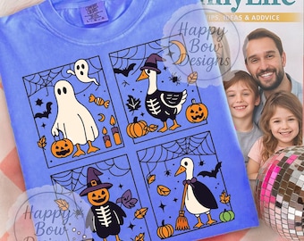 Funny Halloween Goose PNG Cute Goose PNG Silly Spooky Animal Sublimation Design Digital Download for Fall Shirts Humor Art Fall Shirt Gift