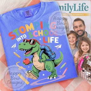 Funny Dinosaur Back to School Png, Cute T-Rex Classroom Shirt Design, Teacher or Student Graphic Tee, Fall Sublimation, Digital Download Png