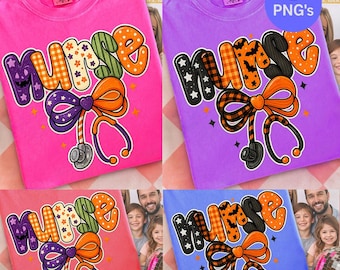 Coquette Nurse Halloween PNG, Preppy Halloween Png, Retro Nursing Png, Happy Halloween Png Design, Pumpkin Png, Funny Nurse Png, Nurse Png