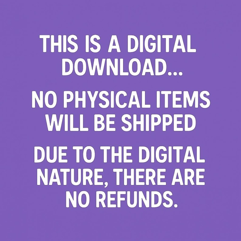 Pu&ograve; includere: Uno sfondo viola con testo bianco che recita: "QUESTO &Egrave; UN DOWNLOAD DIGITALE... NESSUN ARTICOLO FISICO VERR&Agrave; SPEDITO A CAUSA DELLA NATURA DIGITALE, NON CI SONO RIMBORSI."