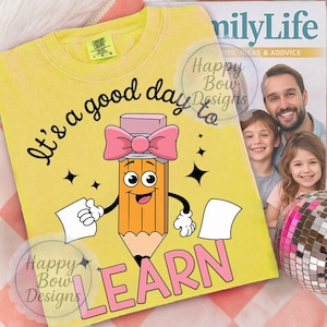 Zurück in der Schule Kokette Bogen Bleistift Png, Lehrer-Shirt-Design, Preppy Klassenzimmer Grafik, Sublimation am ersten Tag, digitaler Download, Lehrer Png