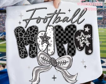 Preppy Football mama coquette png, checkered Football png, Game day png, Halloween png, Glitter Football mama png, touch down season png