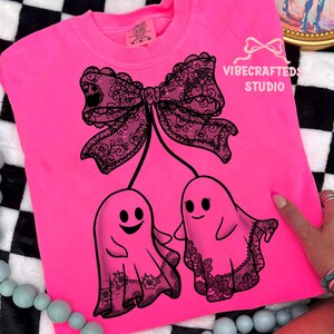 Lace Coquette cute Ghost PNG, halloween png, lace ghost png, lace halloween coquette png, Cute Gothic Bow Ghost Clipart, spooky season png