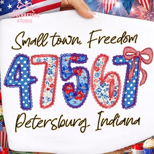 Custom Zipcode Freedom png, Floral Lace USA Numbers PNG, Patriotic Hometown ZIP Code Design, 4th of July Americana Sublimation png