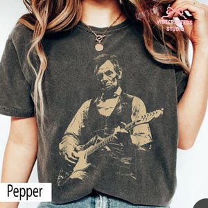 President Abraham Lincoln Playing Guitar Abe Lincoln Comfort Colors T-Shirt, Funny History Music Lover Gift, Vintage Political Humor Tee image 3