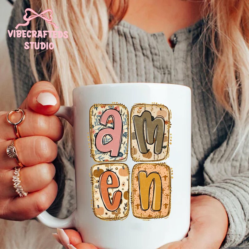 Vintage Floral Amen Png, Amen Fall PNG, Fall Jesus Png, Pumpkin Season ...