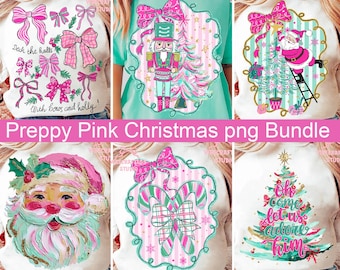 Pink brushstroke Christmas png bundle, Glitter Pink blue christmas png,santa png,nutcracker png, christmas tree Oh come let us adore him png