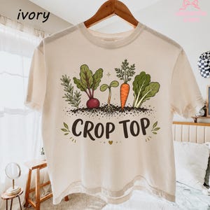 Funny Gardening Comfort Colors Crop Top, Vegetable Garden Shirt, Home Gardener Gift, Plant Lover Summer Comfort Colors shirt