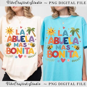 Spanish La Abuela Mas Bonita Mothers Day Grandma Grandmother PNG,  Mothers Day Png, Digital File, Digital Download