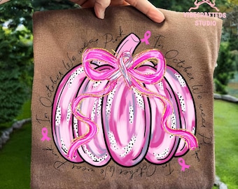 Brushstroke Pumpkin breast cancer png, In October We Wear Pink png, Pink pumpkin png, Awareness ribbon png, Fight Cancer png, Preppy cancer