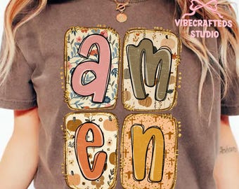 Vintage floral Amen png, Amen Fall PNG, Fall Jesus png, Pumpkin season png, Christian Autumn  shirt, Vintage Bible Verses, Thanksgiving png