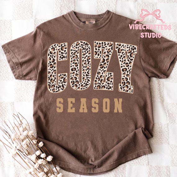Distressed Leopard Cozy season png, Thankful Png, Thanksgiving Png, Fall Png, Thankful And Blessed Png, Preppy Thanksgiving Png, Varsity Png