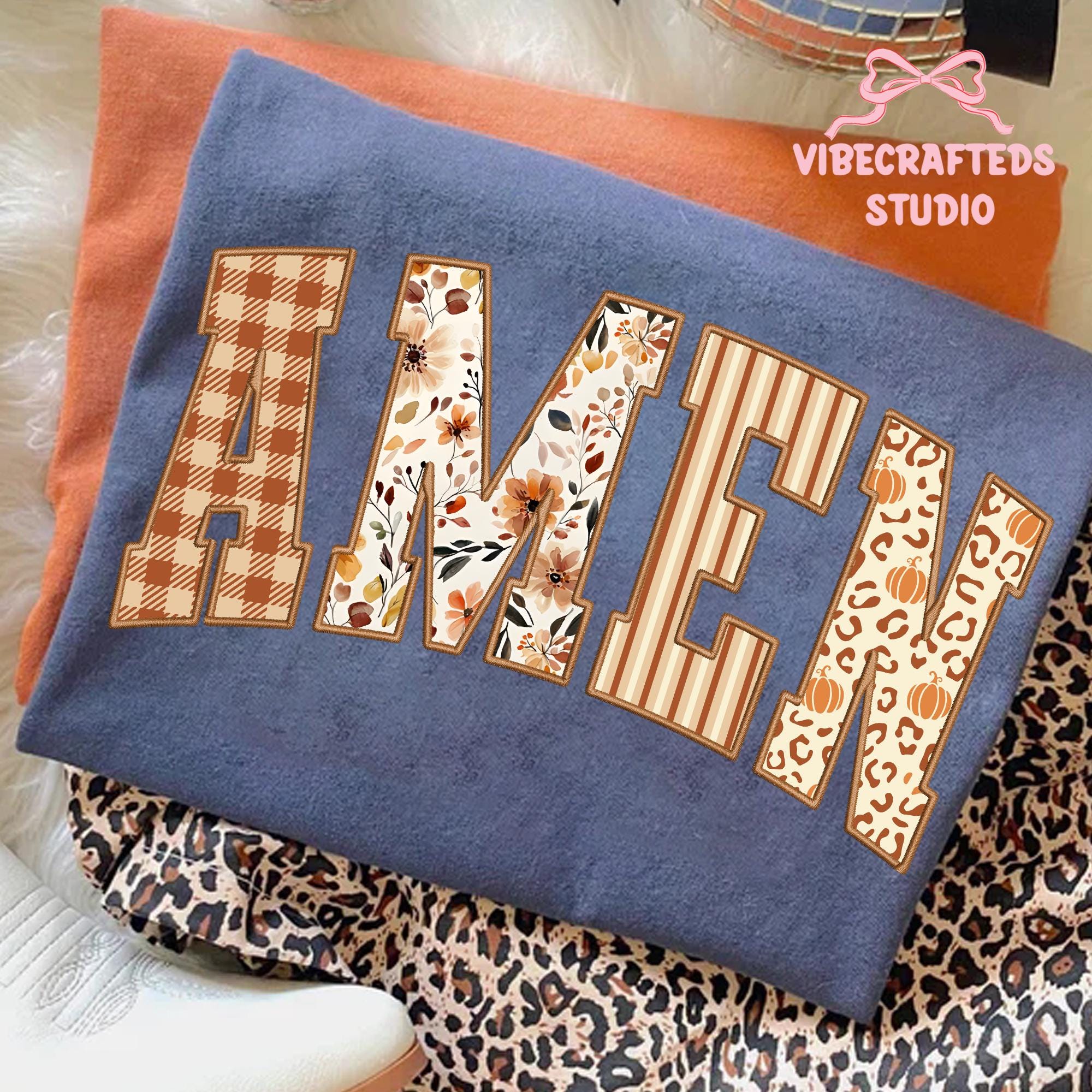 Amen Faux Embroidery Png, Amen Fall PNG, Fall Jesus Png, Fall Faith Png ...
