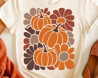 Boho pumpkin fall png, fall png, pumpkin png, floral fall pumpkin png, cozy season png, autumn png, pumpkin season png, Thanksgiving