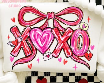 Brushstroke Xoxo doodles png, Xoxo coquette png, Be mine png, heart png, valentine's day png, valentine png, preppy valentine png, heart png