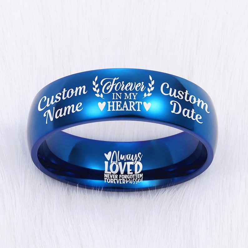 In Loving Memory Gifts, Memorial Keepsake Ring - Personalized Engraved ...