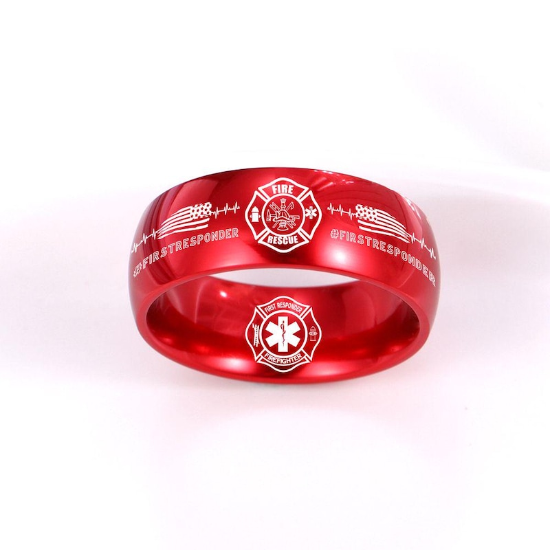 Firefighter Ring - Etsy