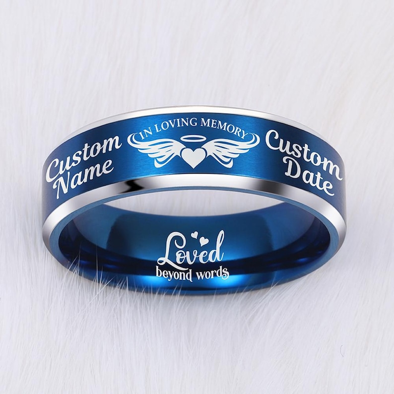 In Loving Memory Ring Memorial Ring Remembrance Jewelry Keepsake ...