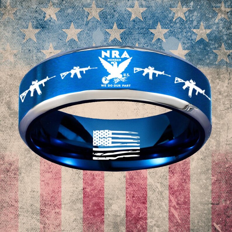 Nra Rings NRA Ring, Includes Matching Wood Box, National Rifle Association Gift ...