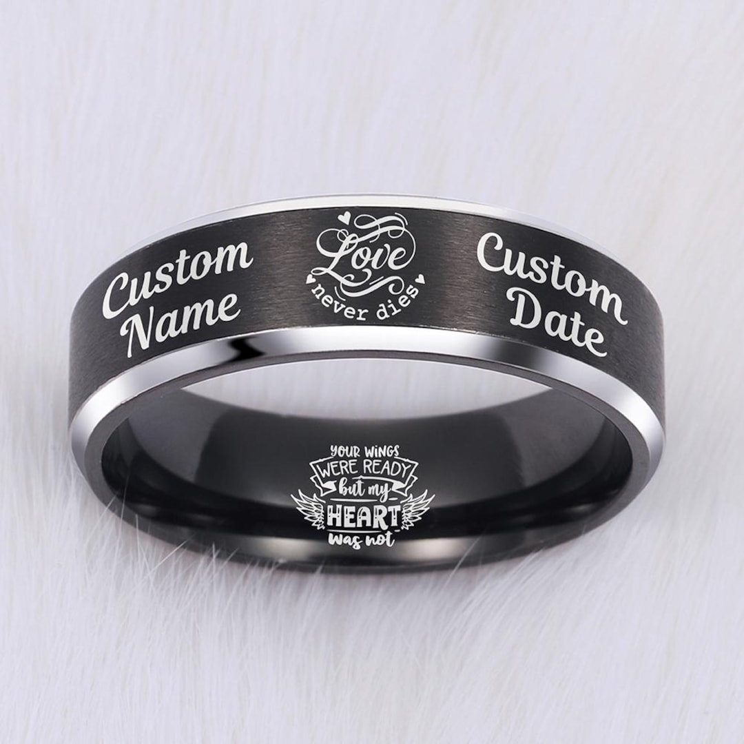 Love Never Dies Memorial Ring in Loving Memory Remembrance Jewelry ...